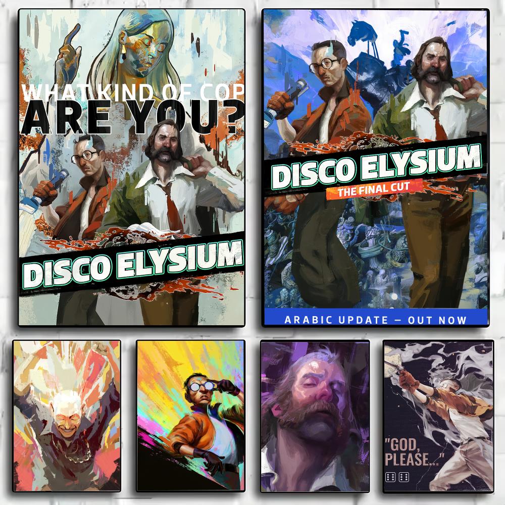 Home Decor Za - โปสเตอร์เกม Disco Elysium ZA โปสเตอร์ตกแต่งผนังสไตล์โมเดิร์น ของตกแต่งบ้านและห้องนอน
