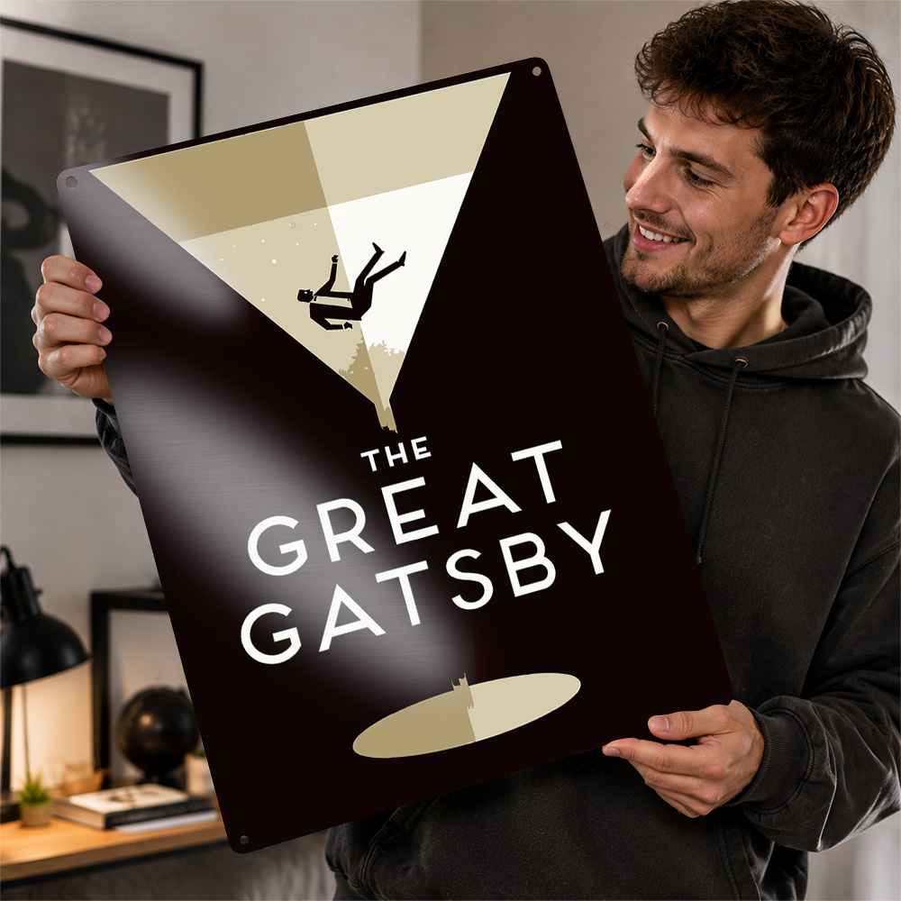Home Decor Vector - โปสเตอร์พิมพ์ลายภาพยนตร์แบบเวกเตอร์ 3D พร้อมพื้นผิวตกแต่ง ป้ายโลหะวินเทจแบบกำหนดเองสำหรับตกแต่งผนัง ห้อง โรงรถ