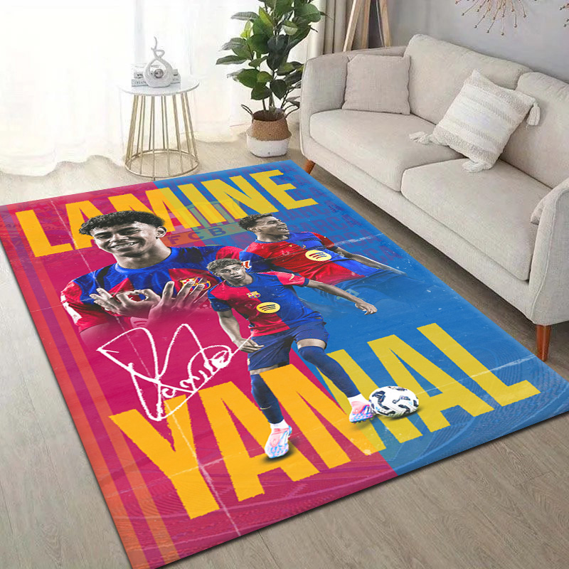 Home Decor Under 100 - พรมปูพื้นลายดาวฟุตบอลสุดฮอตปี 2026 ลามีน ยามาล ของขวัญสำหรับตกแต่งห้องนอน ห้องนั่งเล่น