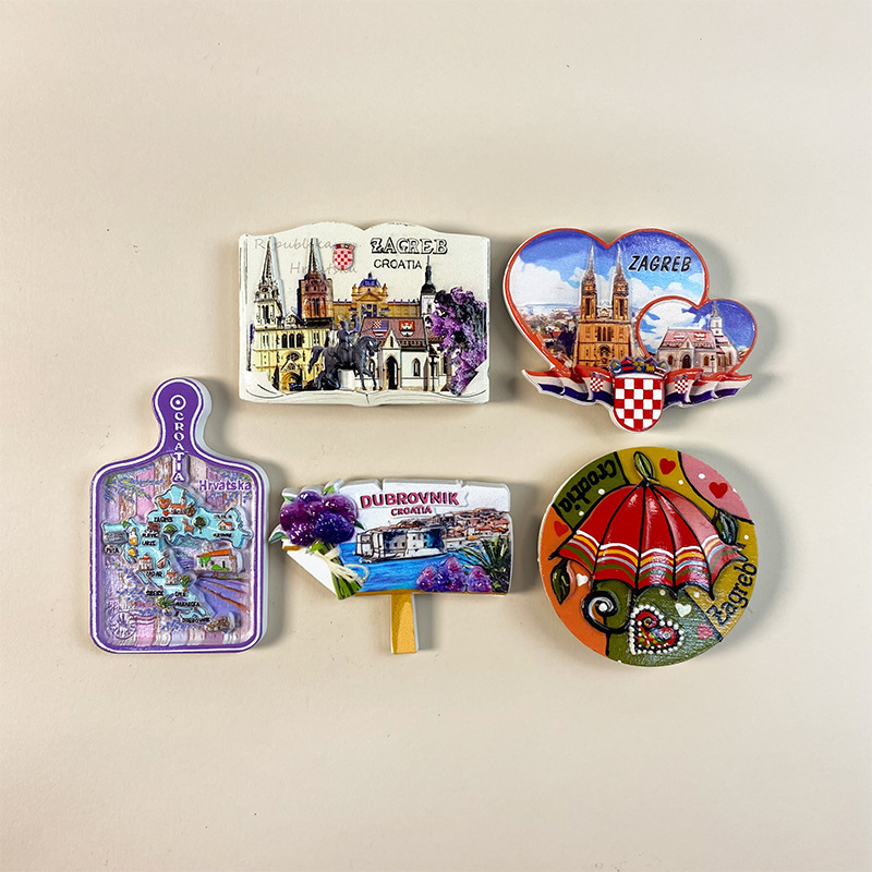 Home Decor Zagreb - ของที่ระลึกจากโครเอเชีย ซาเกร็บ แม่เหล็กติดตู้เย็น 3 มิติ ดีไซน์สร้างสรรค์