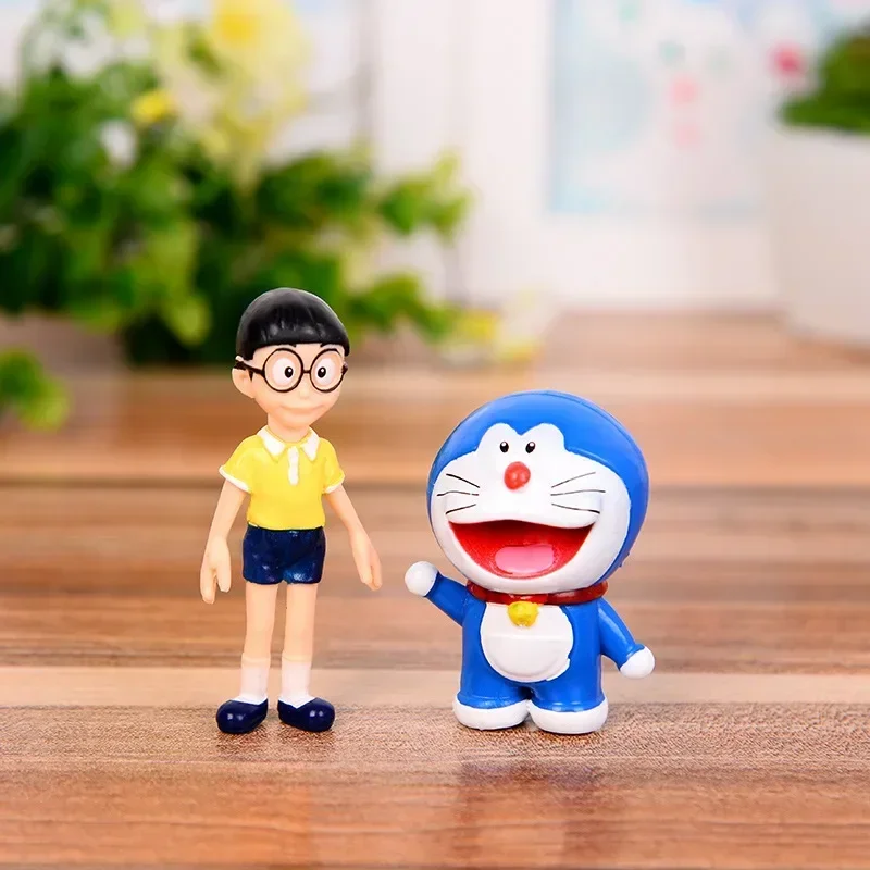 Home Decor Collection - ของตกแต่งเค้กโดราเอมอน 5 ชิ้น ของตกแต่งบ้านน่ารัก ตุ๊กตาโดราเอมอนครอบครัว ของเล่นฟิกเกอร์