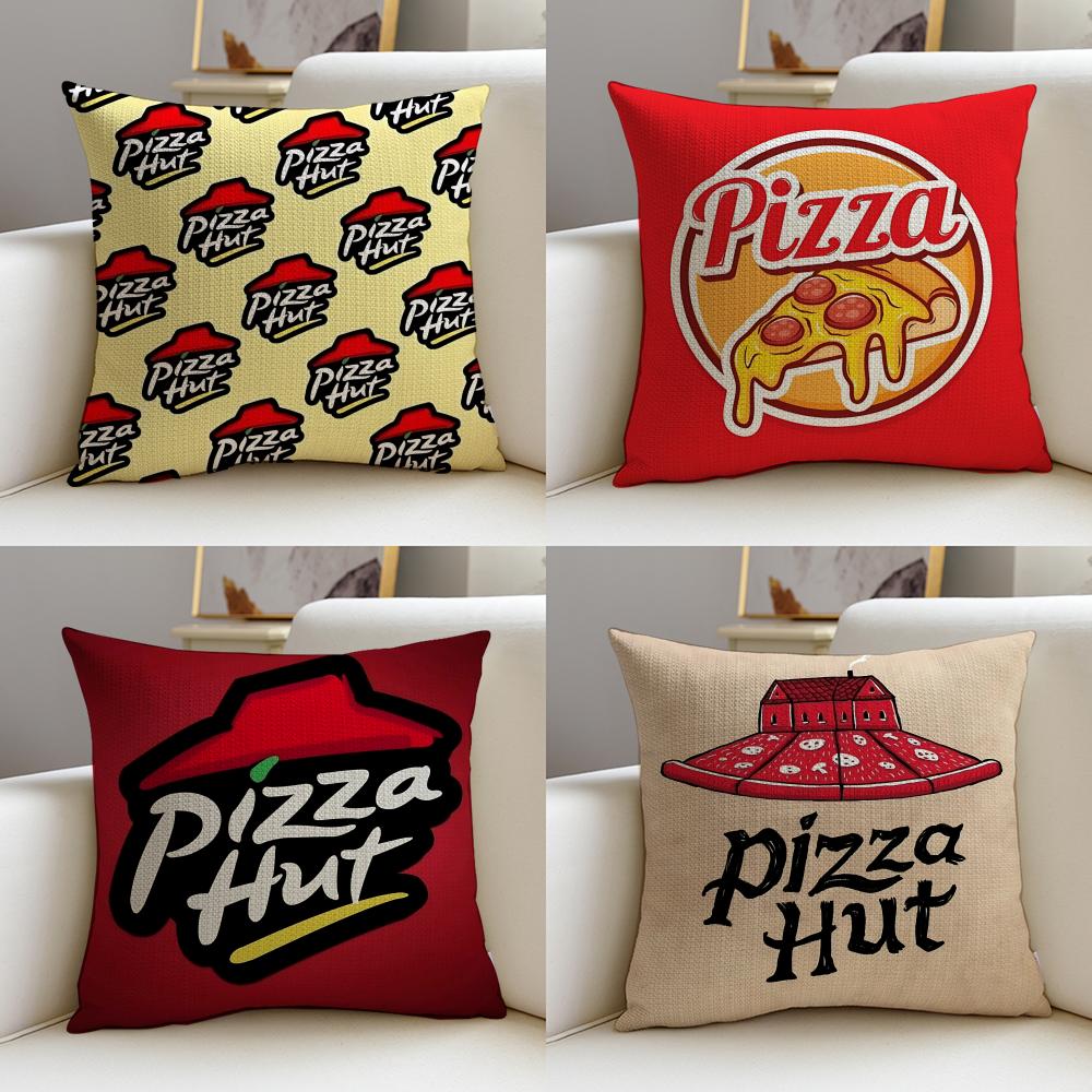 Home Decor Za - ปลอกหมอนอิง P-Piz-za Hu-tS นุ่มสบาย ปลอกหมอนอิงตกแต่งทรงสี่เหลี่ยม 40x40