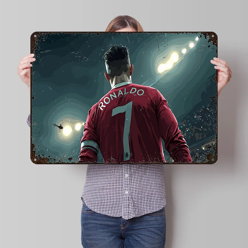 Home Decor Vector - โปสเตอร์โลหะ 3 มิติ ลายคริสเตียโน โรนัลโด งานศิลปะเวกเตอร์