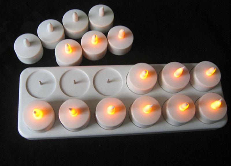 Home Decor Xmas - ชุด 12 ชิ้น ไฟ LED แบบชาร์จไฟได้