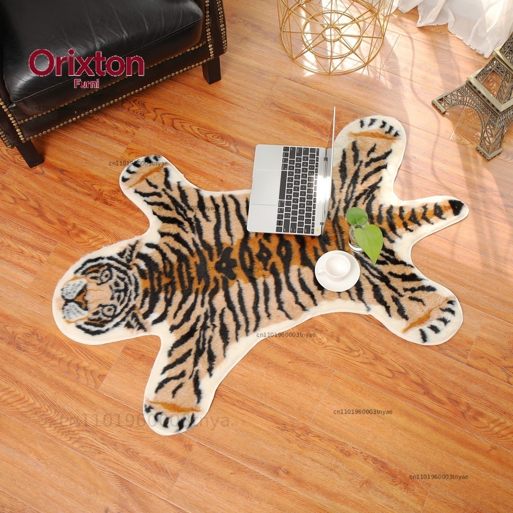 Cowhide Rug Faux - พรมลายเสือ ลายวัว ลายเสือดาว หนังวัวเทียม พรมกันลื่น ขนาด