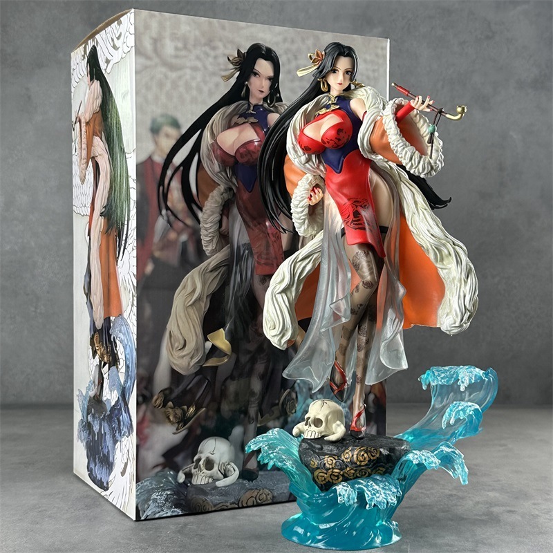 Home Decor Collection - วันพีช โบอา แฮนค็อกอะนิเมะฟิกเกอร์สไตล์จีนกี่เพ้าพีวีซีของสะสมโมเดลเครื่องประดับตั้งโต๊ะอะนิเมะคอลเลกชันตกแต่งบ้าน