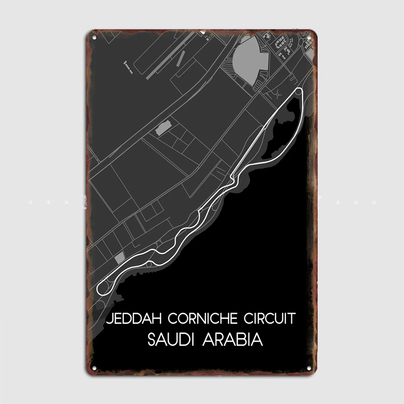 Home Decor Jeddah - เจดดาห์ คอร์นิช ซิร์คิท โปสเตอร์โลหะ ป้ายสั่งทำพิเศษ ตกแต่งภายใน
