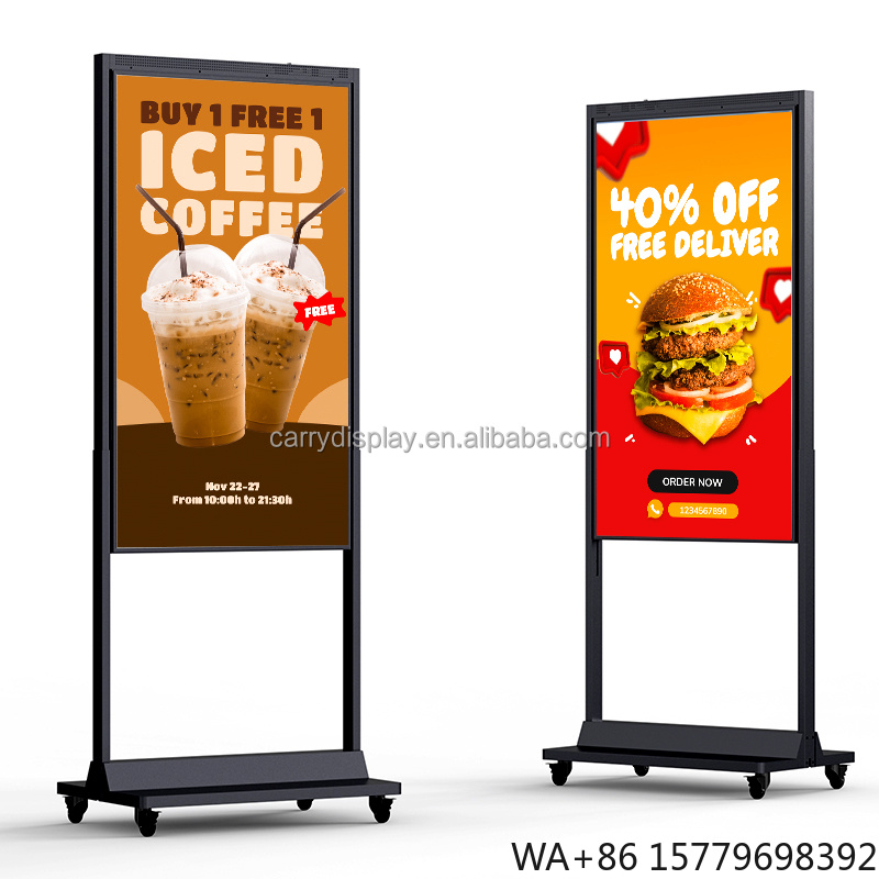 Home Decor Shop - จอแสดงผลดิจิตอลโฆษณาแบบแขวนสำหรับติดหน้าต่าง LCD ขนาด 55/65 นิ้ว ความสว่างสูง