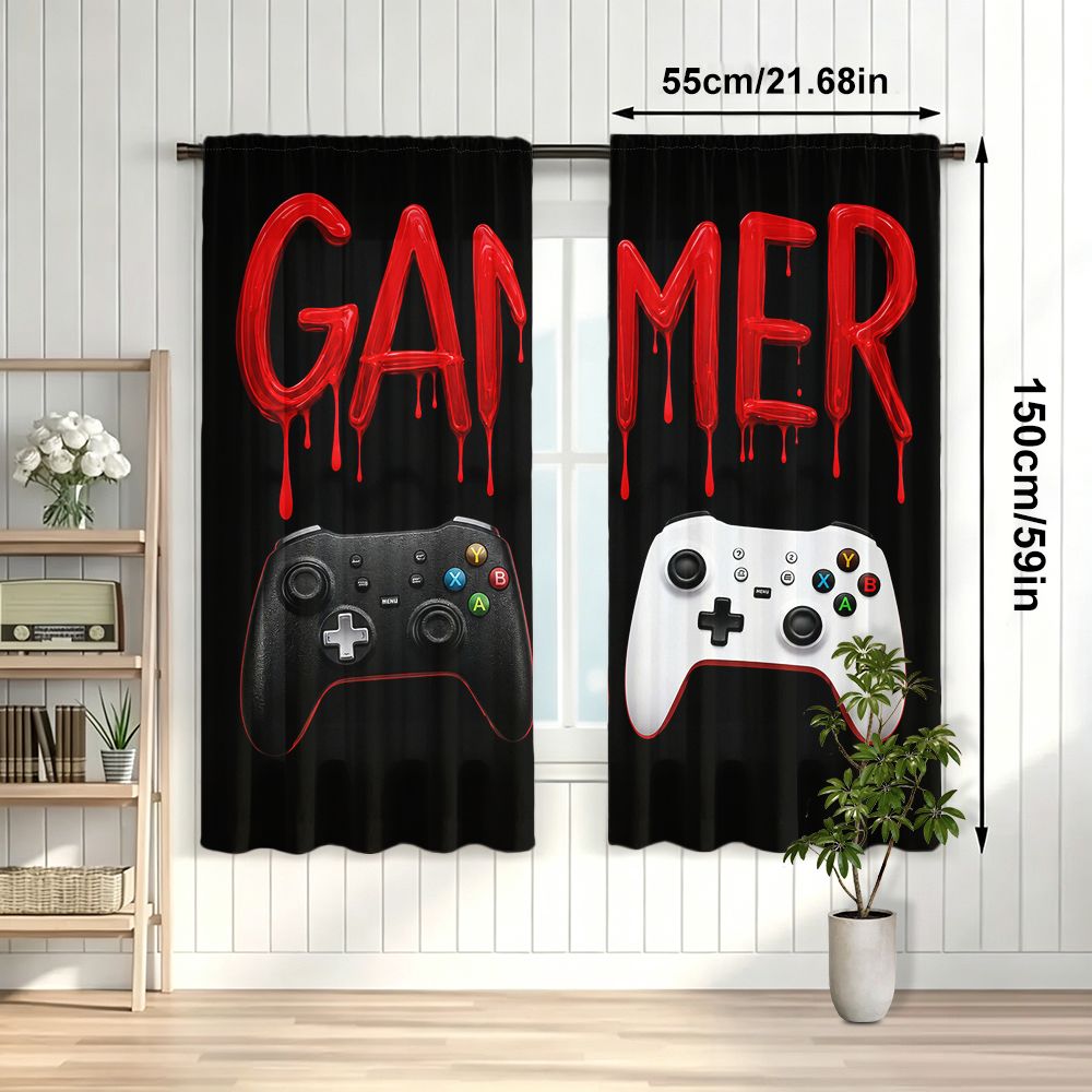 ผ้าม่านลายเกมเมอร์สีดำ ลายคอนโ - Home Decor Youtube Videos บทวิจารณ์และราคา