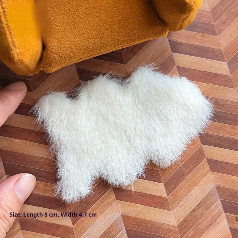 อุปกรณ์ตกแต่งบ้านตุ๊กตา 1/12 พ - Cowhide Rug Faux บทวิจารณ์และราคา