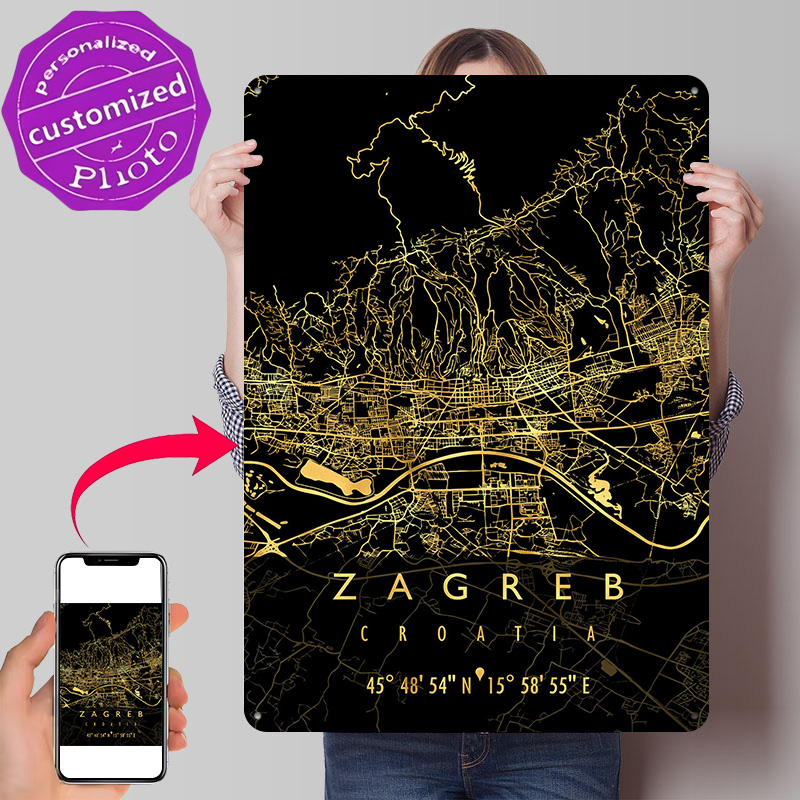 โปสเตอร์พิมพ์ลาย 3 มิติ แผนที่ - Home Decor Zagreb บทวิจารณ์และราคา