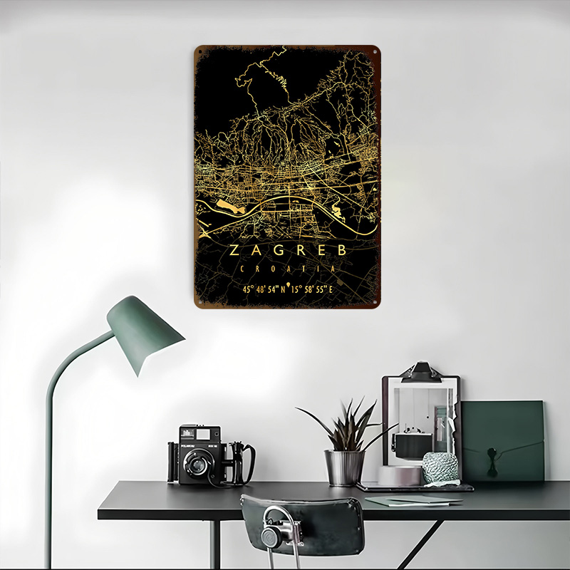 โปสเตอร์พิมพ์ลาย 3 มิติ แผนที่ - Home Decor Zagreb บทวิจารณ์และราคา