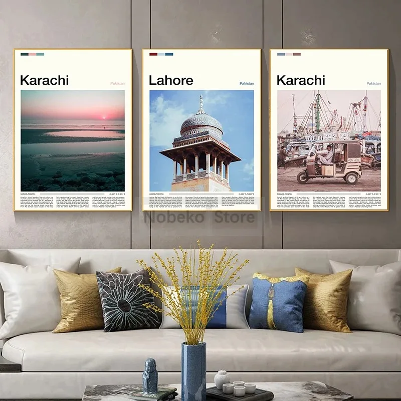 ภาพวาดผ้าใบ Wall Art ภาพเอเชีย - Home Decor Karachi บทวิจารณ์และราคา