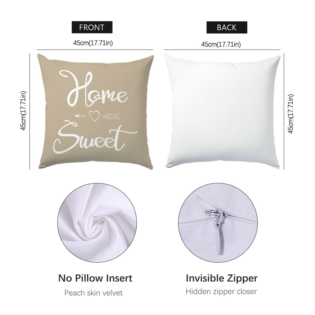 ปลอกหมอนอิงลายภาพประกอบสีน้ำตา - Home Decor Vector บทวิจารณ์และราคา