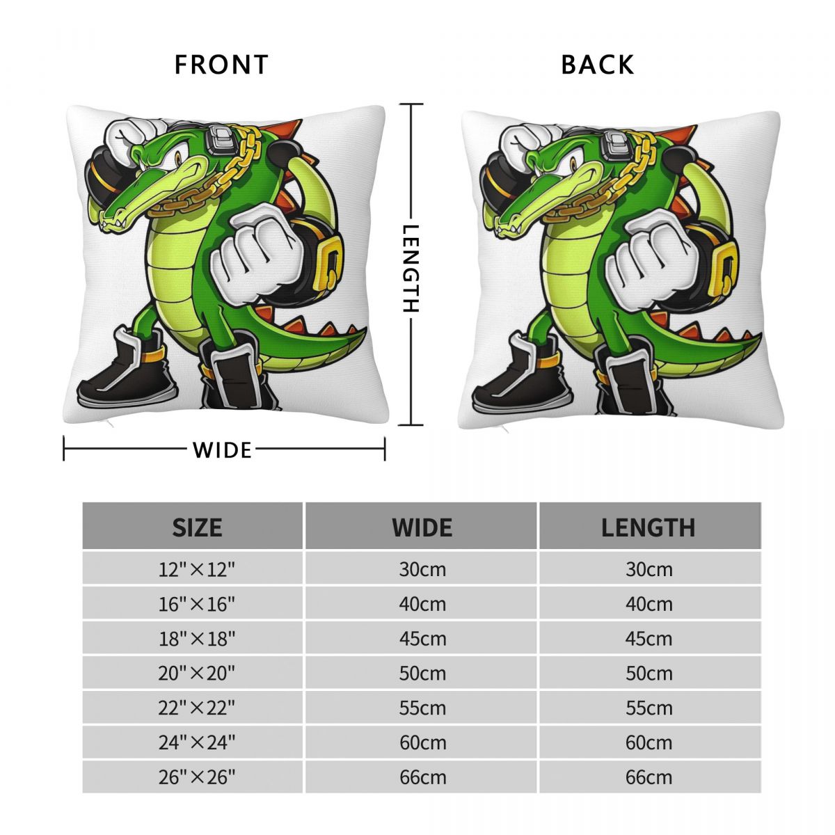 ปลอกหมอนอิงลายจระเข้ ผ้าโพลีเอ - Home Decor Vector บทวิจารณ์และราคา