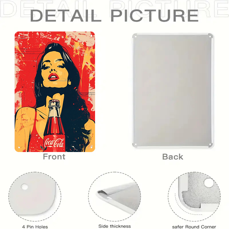 ภาพวาดโลหะรูปสาวน้อยโคคา-โคล่า - Home Decor Shop บทวิจารณ์และราคา