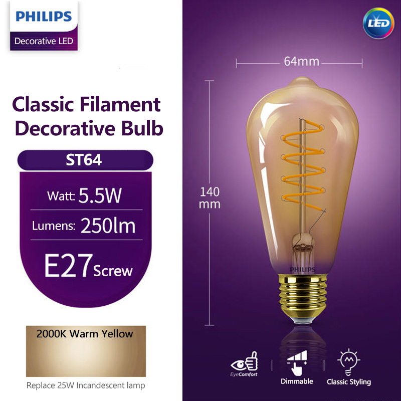 หลอดไฟ LED Philips รุ่น ST64 ข - Philips Bulb Led Classic บทวิจารณ์และราคา