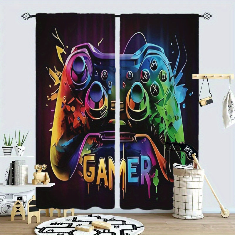ผ้าม่านเกมมิ่งคู่ 2 ชิ้น ลายป๊ - Home Decor Youtube Videos บทวิจารณ์และราคา