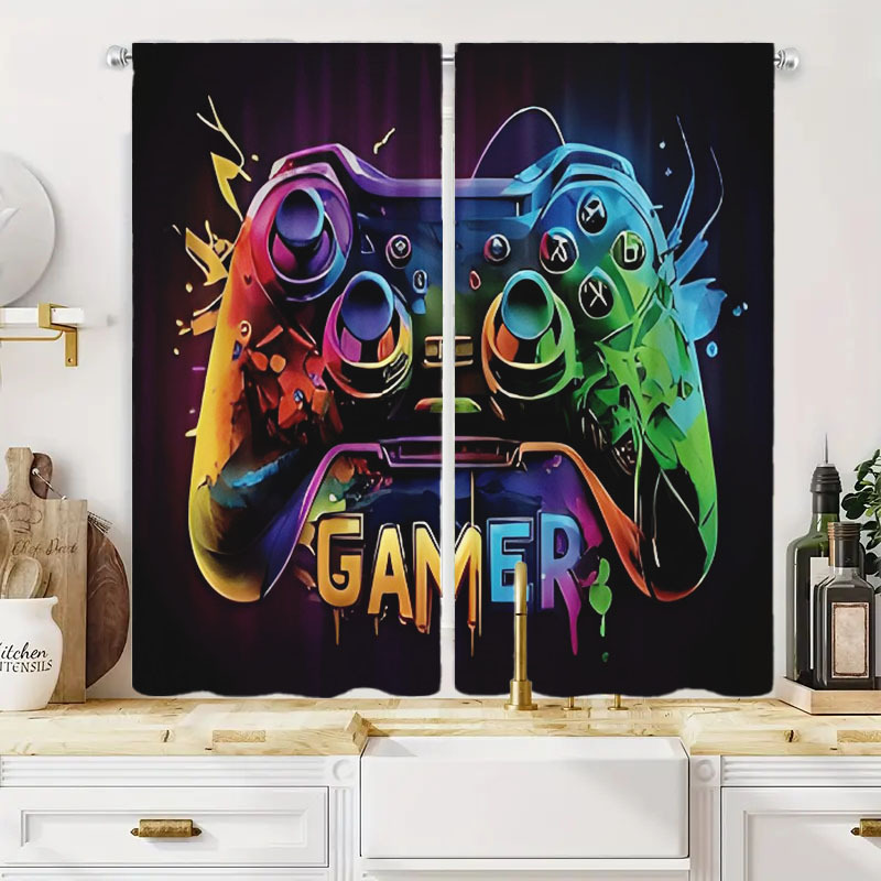ผ้าม่านเกมมิ่งคู่ 2 ชิ้น ลายป๊ - Home Decor Youtube Videos บทวิจารณ์และราคา