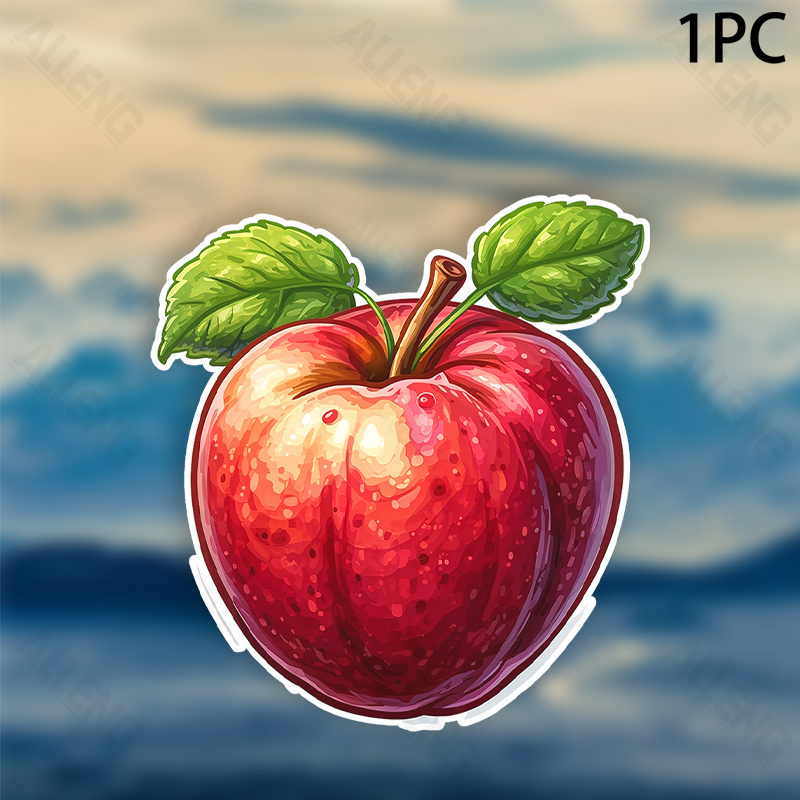 สติกเกอร์ลายแอปเปิ้ลสีแดง ALON - Home Decor Vector บทวิจารณ์และราคา