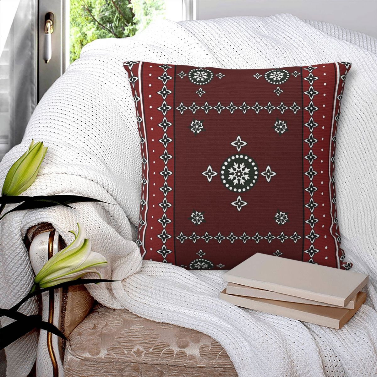ปลอกหมอนอิงลายสินธี ปากีสถาน ค - Home Decor Karachi บทวิจารณ์และราคา