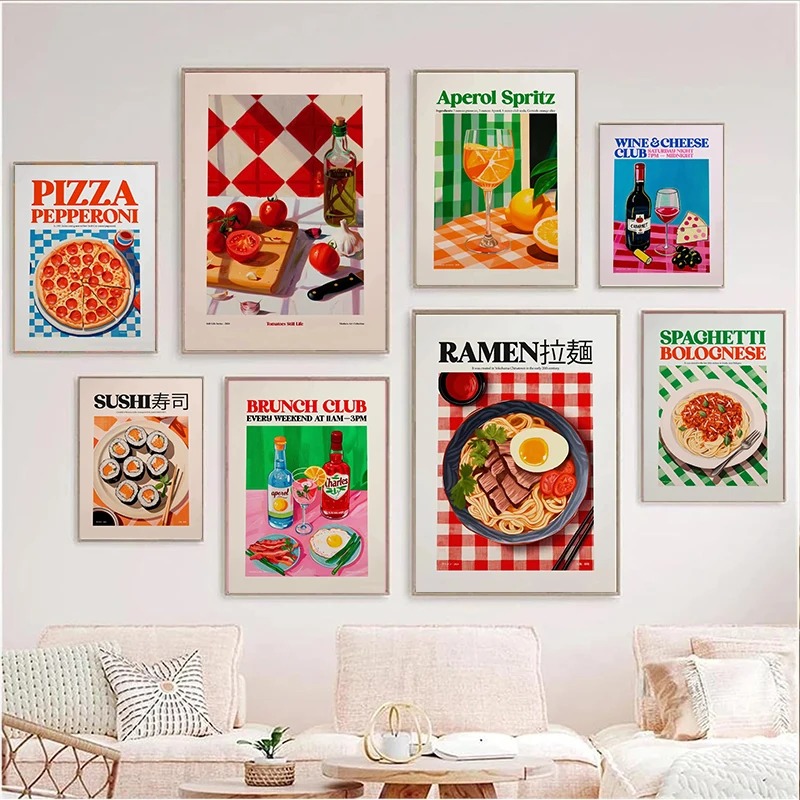 อาหารอร่อยสมัยใหม่ กาแฟ ซูชิ ร - Home Decor Shop บทวิจารณ์และราคา