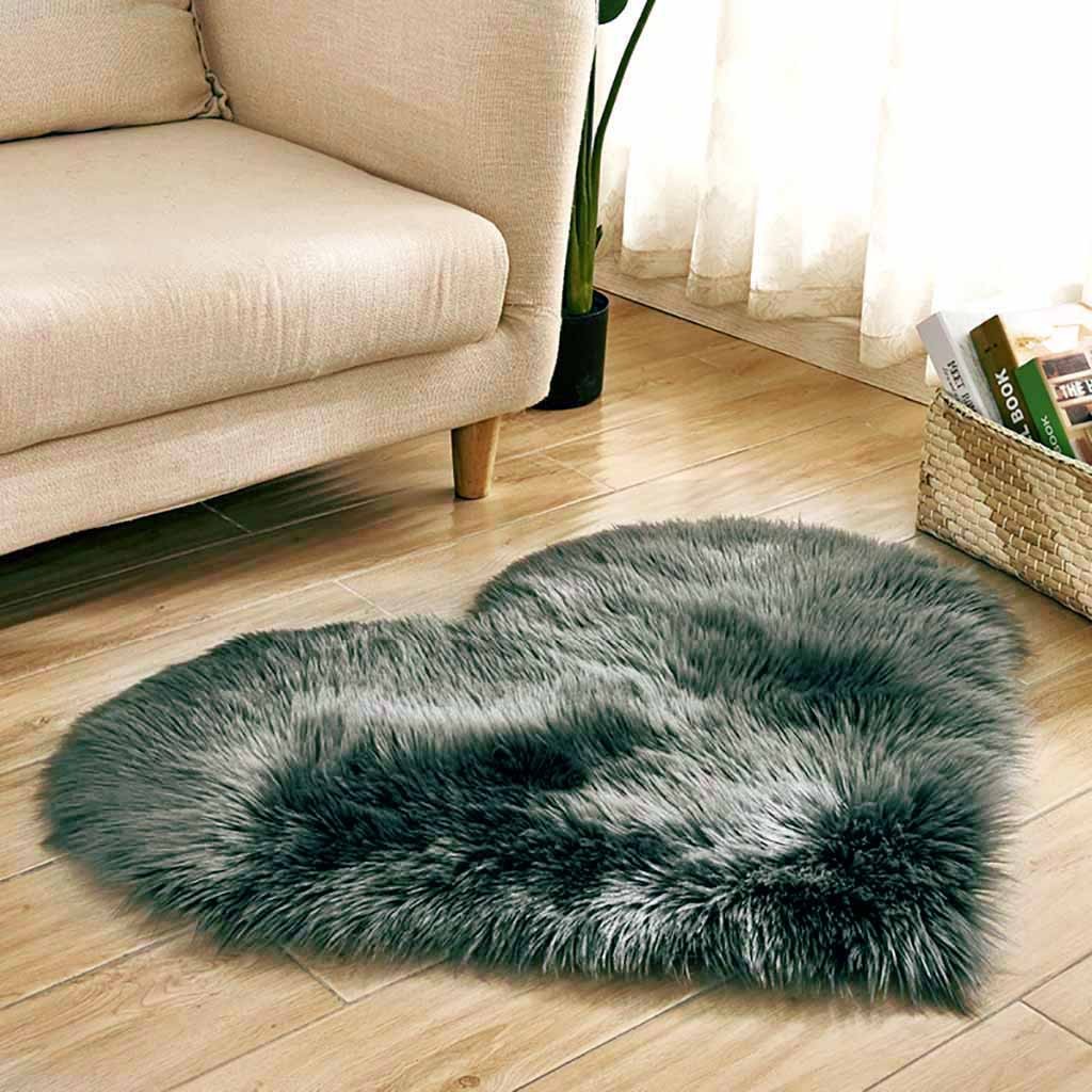 พรมขนเทียมรูปหัวใจพรมปูพื้นขนป - Cowhide Rug Faux บทวิจารณ์และราคา