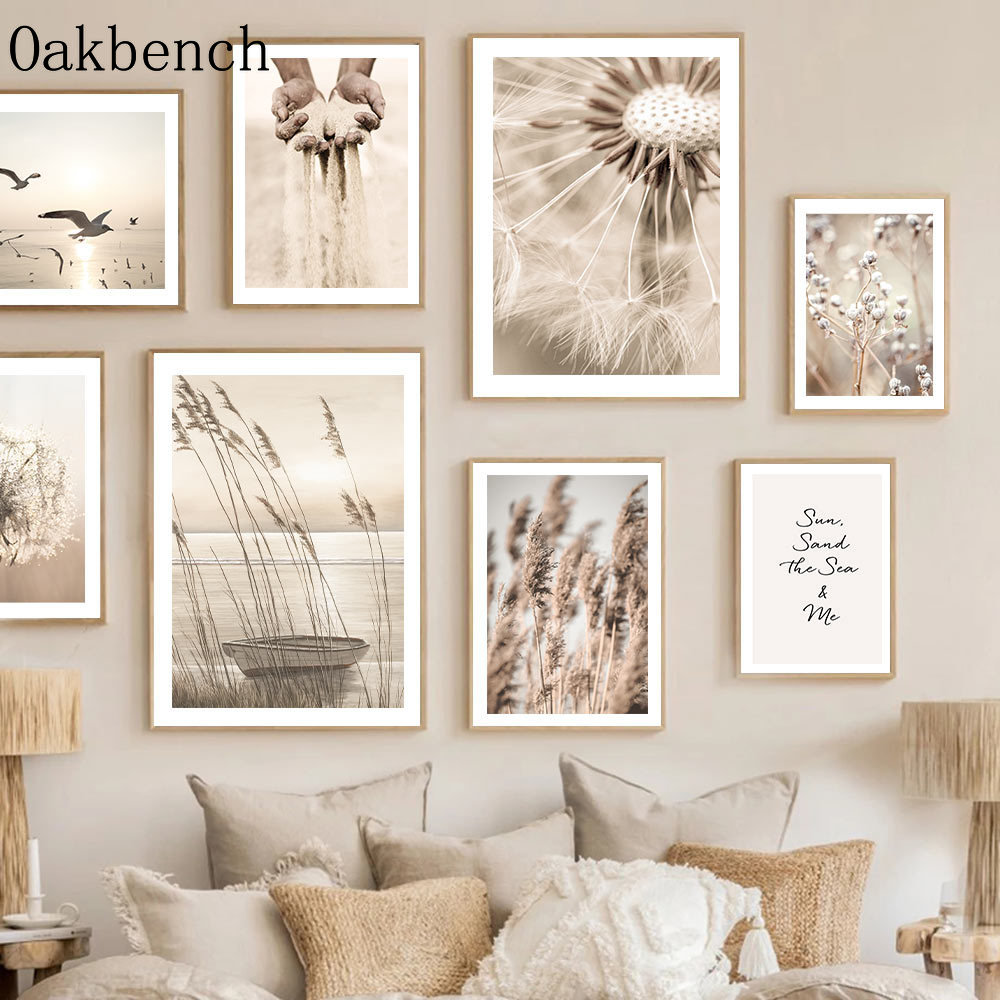 Beige ผนังภูมิทัศน์ศิลปะ Reed  - Sand Art Picture บทวิจารณ์และราคา