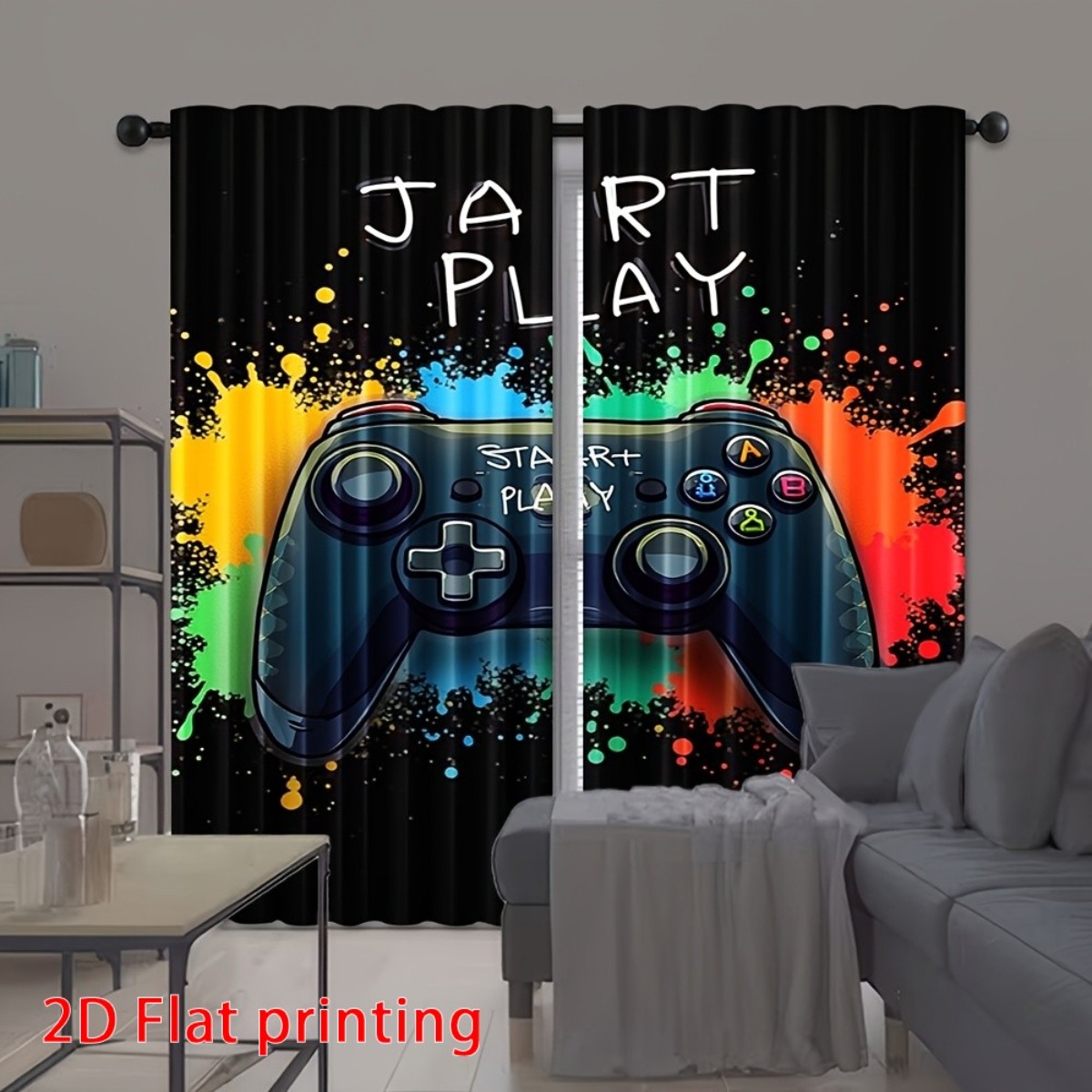 ผ้าม่านเกมมิ่ง ผ้าม่านวิดีโอเก - Home Decor Youtube Videos บทวิจารณ์และราคา