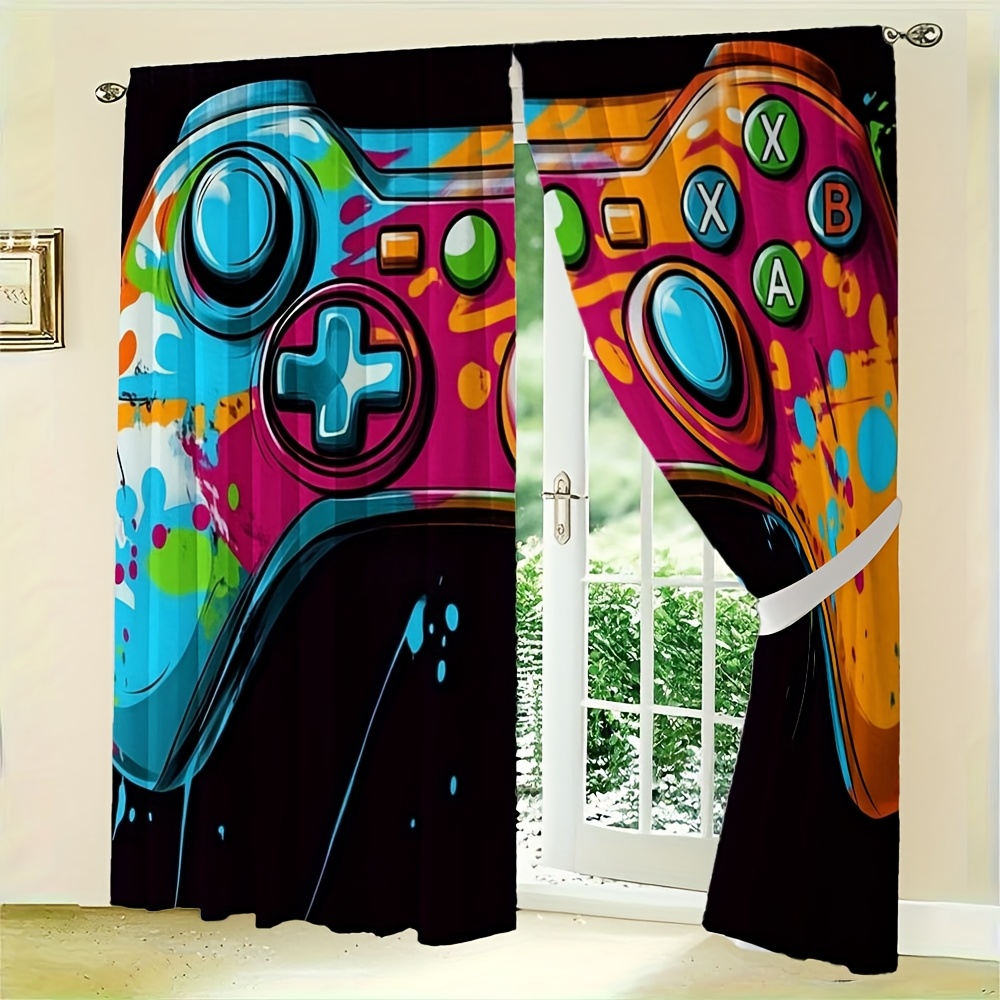 ผ้าม่านลายเกมเมอร์ 2 ชิ้น สำหร - Home Decor Youtube Videos บทวิจารณ์และราคา