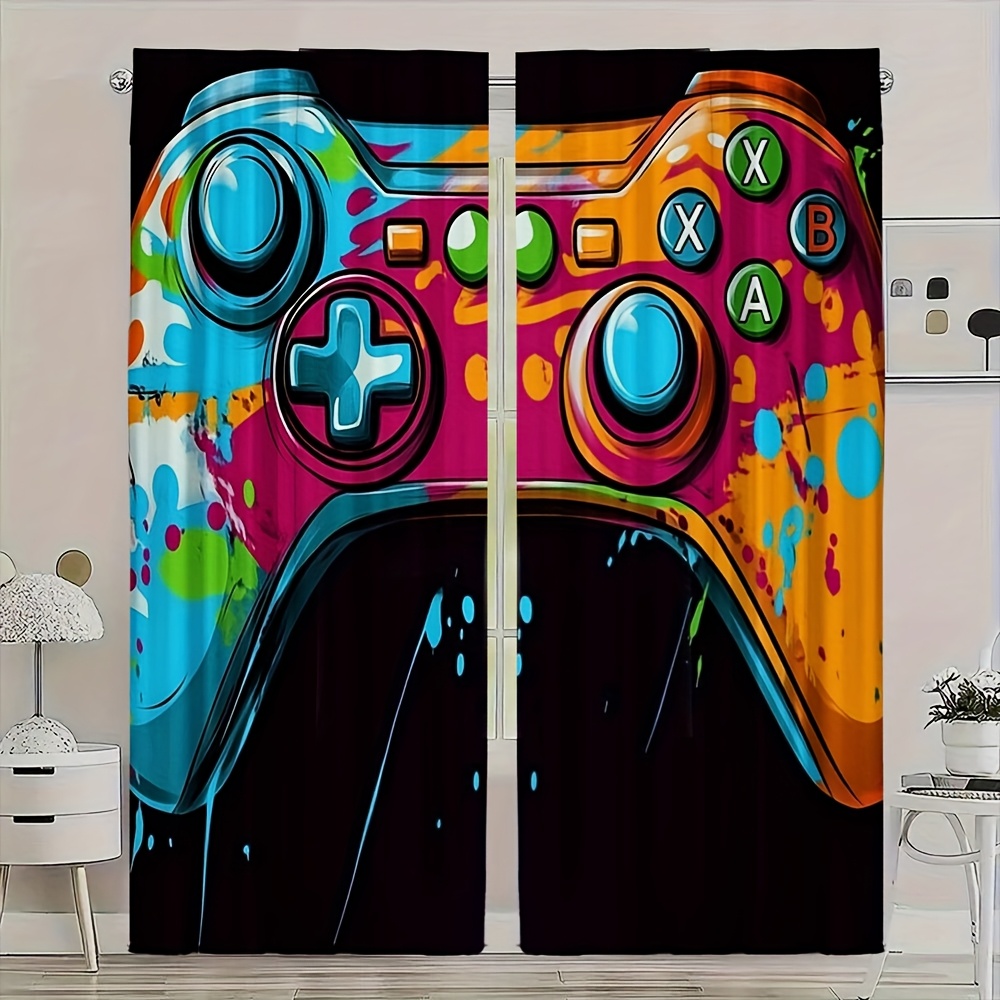 ผ้าม่านลายเกมเมอร์ 2 ชิ้น สำหร - Home Decor Youtube Videos บทวิจารณ์และราคา
