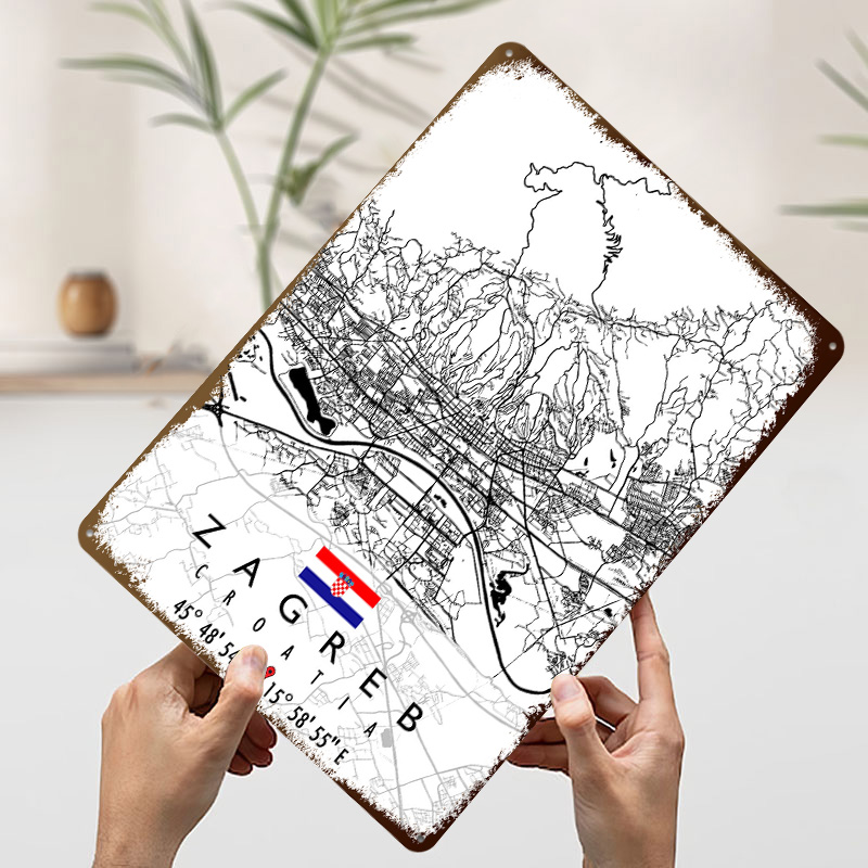 แผนที่เมืองซาเกร็บ โครเอเชีย โ - Home Decor Zagreb บทวิจารณ์และราคา