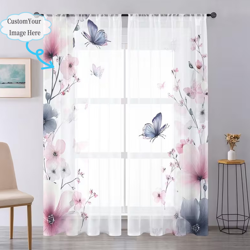 ผ้าม่านโปร่งแสงแบบแบน 2 มิติ 2 - Home Decor Fabric บทวิจารณ์และราคา