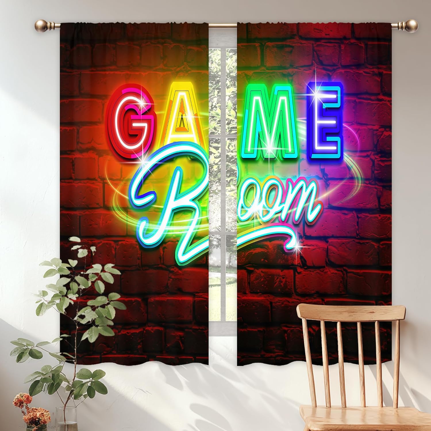 ผ้าม่านเกมมิ่งลายนีออน พร้อมรา - Home Decor Youtube Videos บทวิจารณ์และราคา