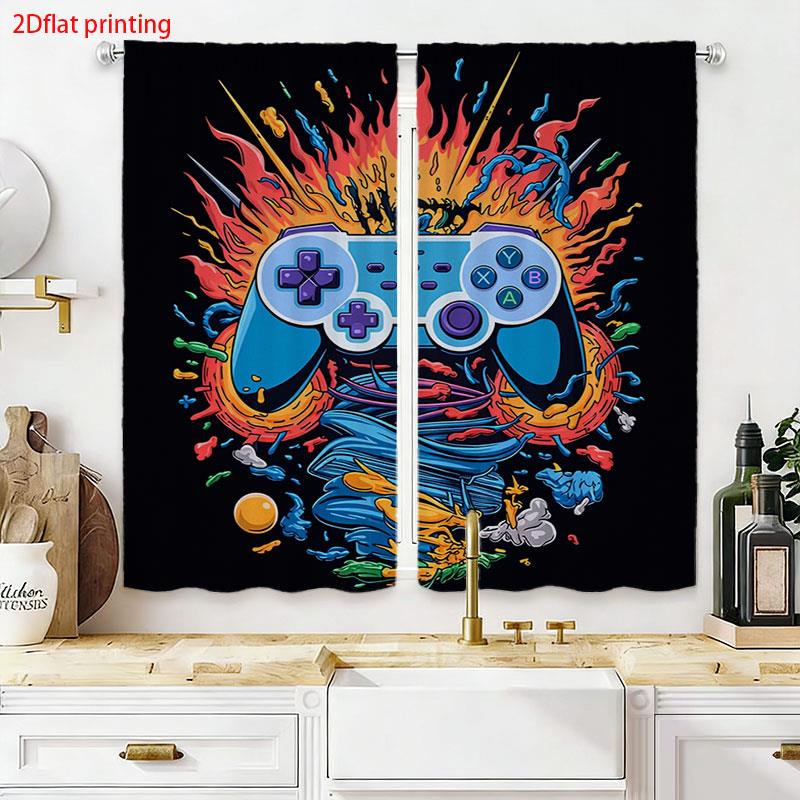 ผ้าม่านลายคอนโทรลเลอร์เกมย้อนย - Home Decor Youtube Videos บทวิจารณ์และราคา
