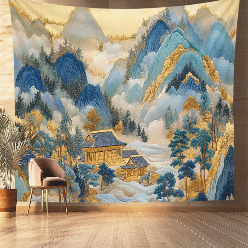 วินเทจจีนภาพทิวทัศน์จีนผ้าแขวน - Home Decor Under 100 บทวิจารณ์และราคา