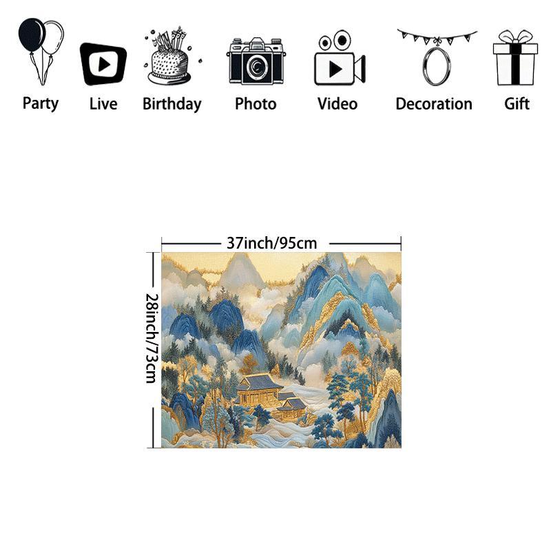 วินเทจจีนภาพทิวทัศน์จีนผ้าแขวน - Home Decor Under 100 บทวิจารณ์และราคา