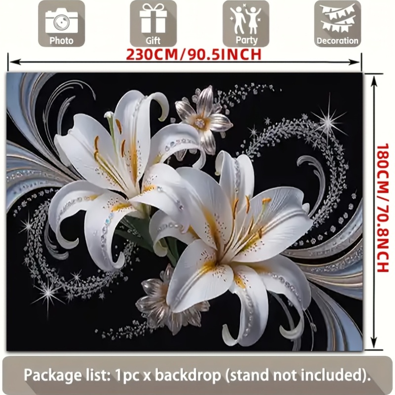 พรมแขวนผนังลายดอกลิลลี่สีขาวสุ - Home Decor Under 100 บทวิจารณ์และราคา