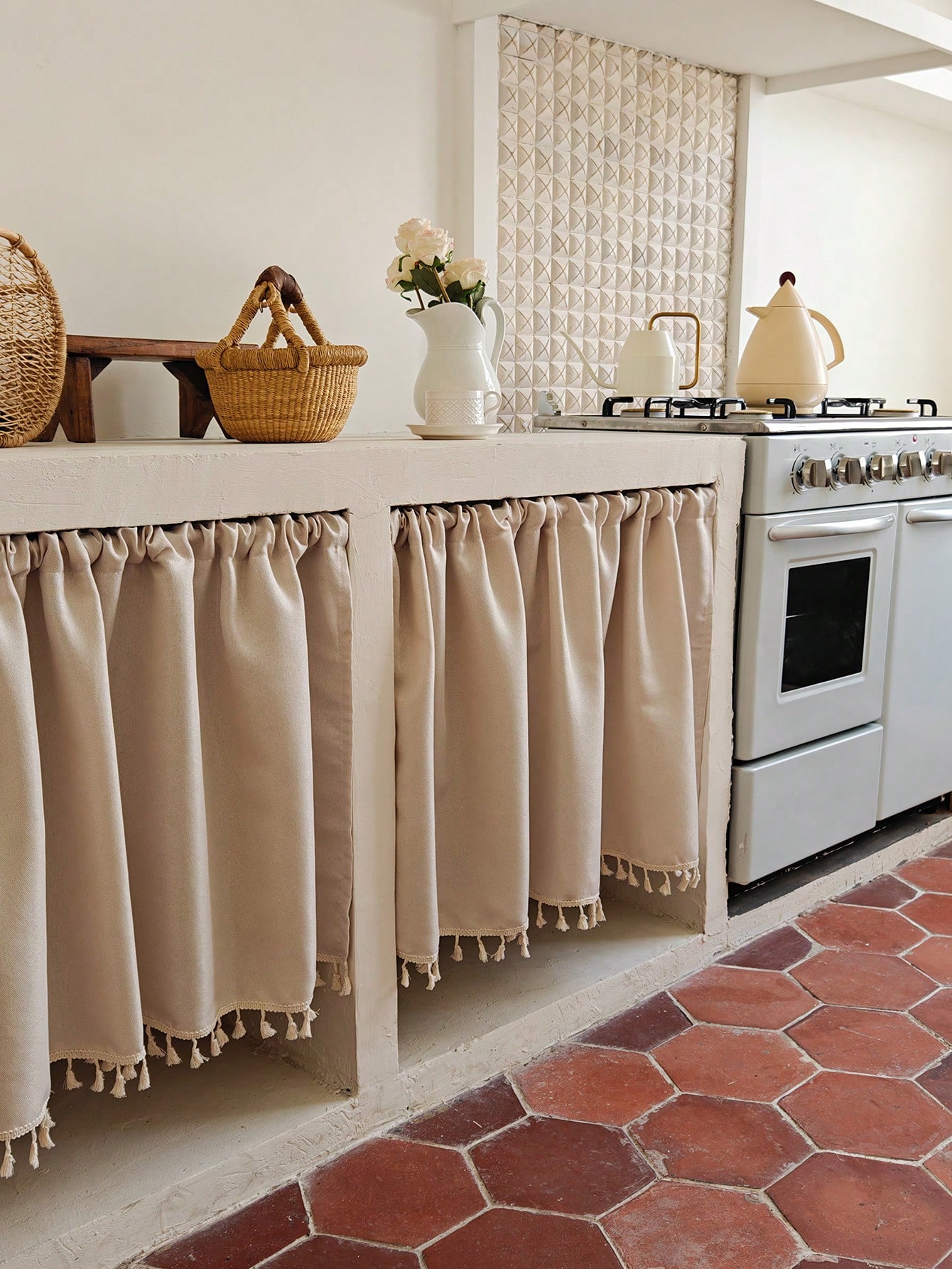 ผ้าม่านตู้ 1 ชิ้น สีเบจ ผ้าม่า - Home Decor Under 100 บทวิจารณ์และราคา