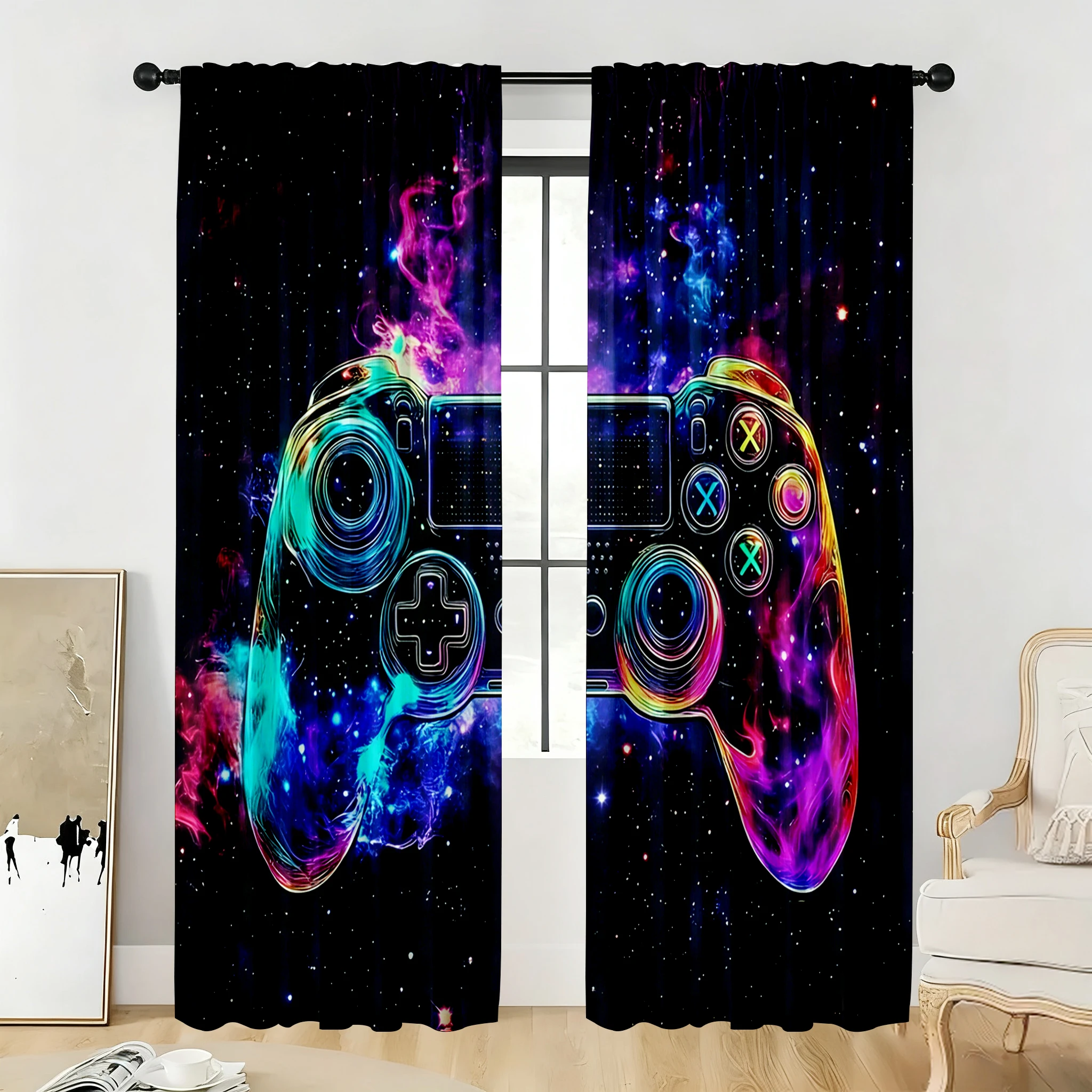 ผ้าม่านลายเกมมิ่งคู่ ลายเนออนค - Home Decor Youtube Videos บทวิจารณ์และราคา
