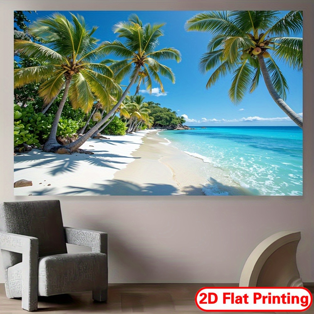 พรมชายหาดเขตร้อนแขวนผนังตกแต่ง - Home Decor Under 100 บทวิจารณ์และราคา