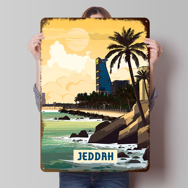 ป้ายโลหะวินเทจแบบกำหนดเองของเจ - Home Decor Jeddah บทวิจารณ์และราคา