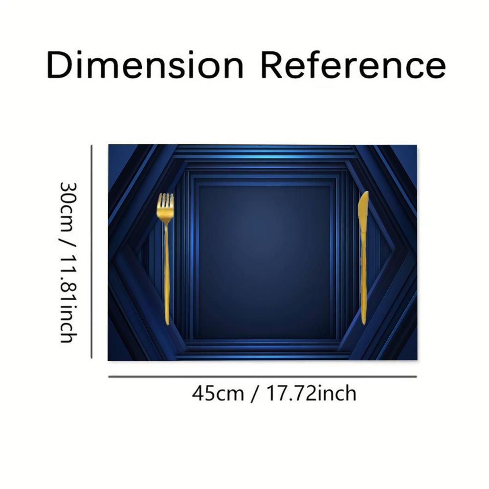 แผ่นรองจานลายเส้นแนวตั้งสีฟ้า  - Home Decor Vector บทวิจารณ์และราคา