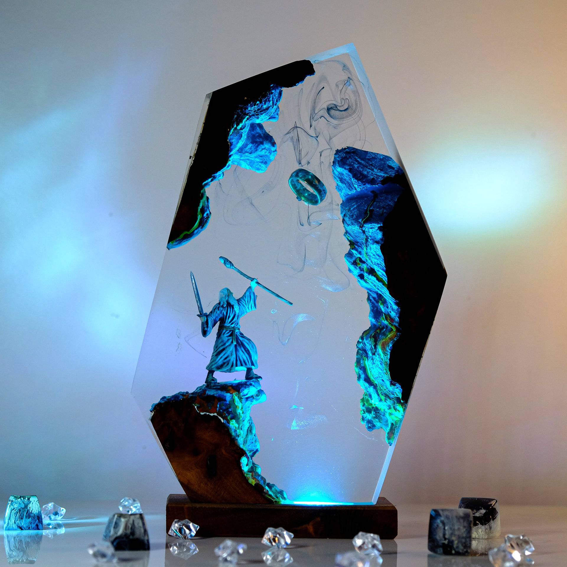 โคมไฟเรซิ่นรูปฉากภาพยนตร์ แหวน - Home Decor Xmas บทวิจารณ์และราคา