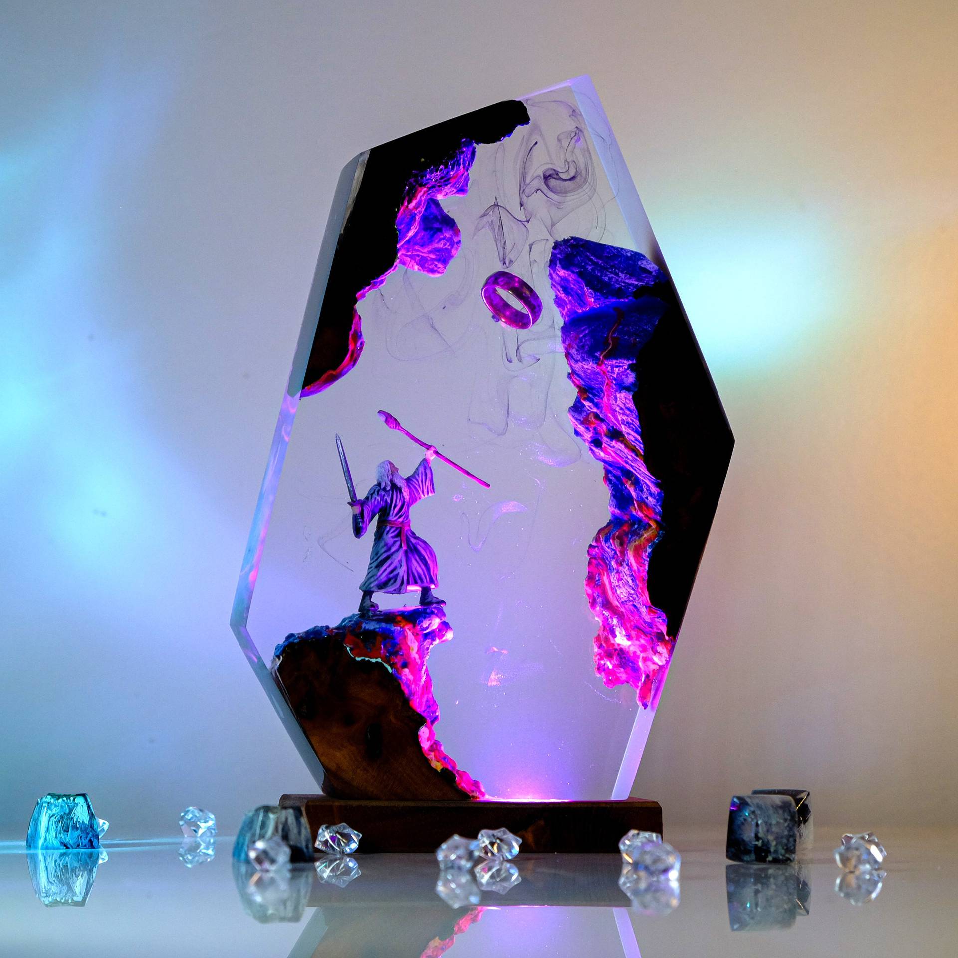 โคมไฟเรซิ่นรูปฉากภาพยนตร์ แหวน - Home Decor Xmas บทวิจารณ์และราคา
