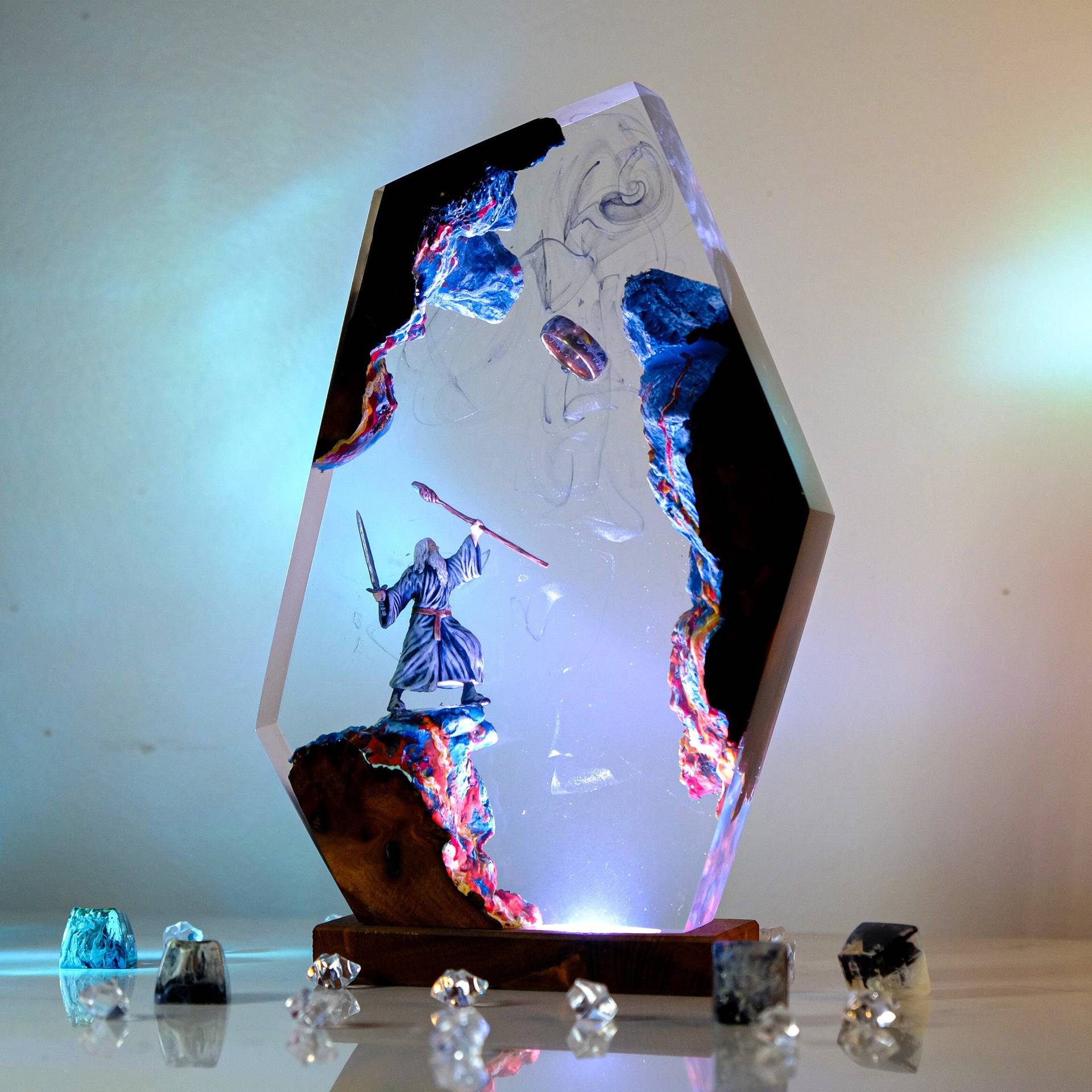 โคมไฟเรซิ่นรูปฉากภาพยนตร์ แหวน - Home Decor Xmas บทวิจารณ์และราคา