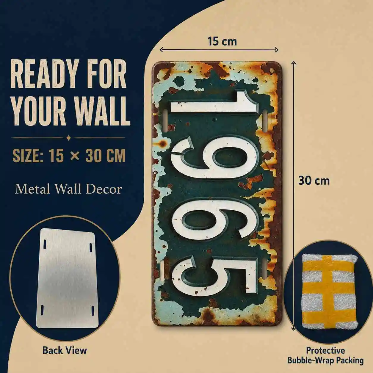 ป้ายวินเทจแบบแบน 2 มิติ, แผ่นป - Home Decor Jeddah บทวิจารณ์และราคา