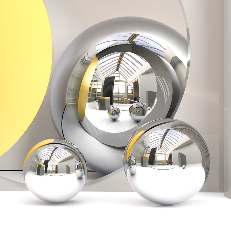 น้ำพุทรงกลมสแตนเลสขัดเงาสีเงิน - Home Decor Za บทวิจารณ์และราคา