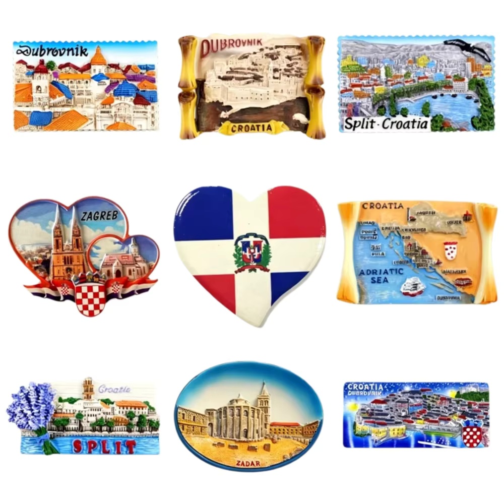 ชุดแม่เหล็กติดตู้เย็นเรซิ่น 3  - Home Decor Zagreb บทวิจารณ์และราคา