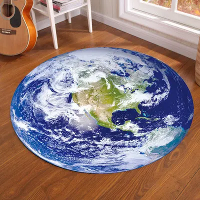 Galaxy Earth Moon พรมกลมสําหรั - Home Decor Under 100 บทวิจารณ์และราคา